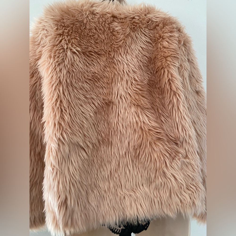 Women's pink faux fur winter Teddy Jacket size M - Picture 8 of 9